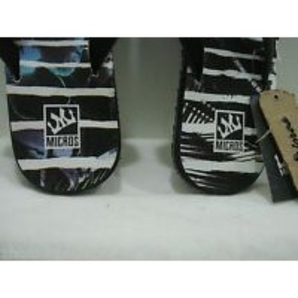 MICROS Mens Flip Flops Thong Sandal MZSD-353 Black/White Size 9 New - Picture 3 of 10